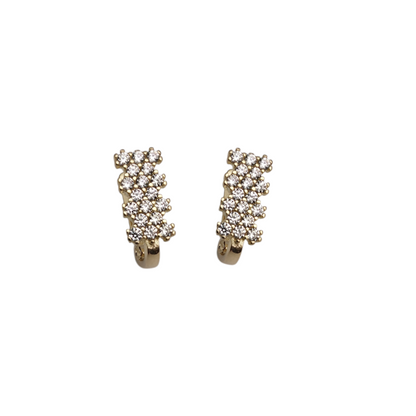 Zlati uhani "HEXA" 14K 585/1000; masa=1.18g