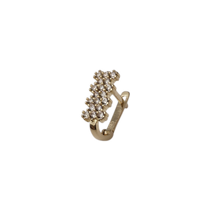 Zlati uhani "HEXA" 14K 585/1000; masa=1.18g
