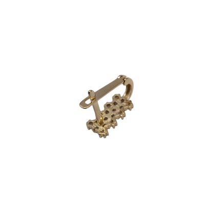 Zlati uhani "HEXA" 14K 585/1000; masa=1.18g