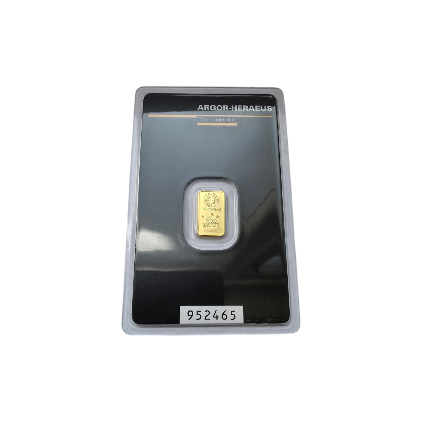 Naložbeno zlato Argor Heraeus 24K 999.9/1000; masa=1.00g