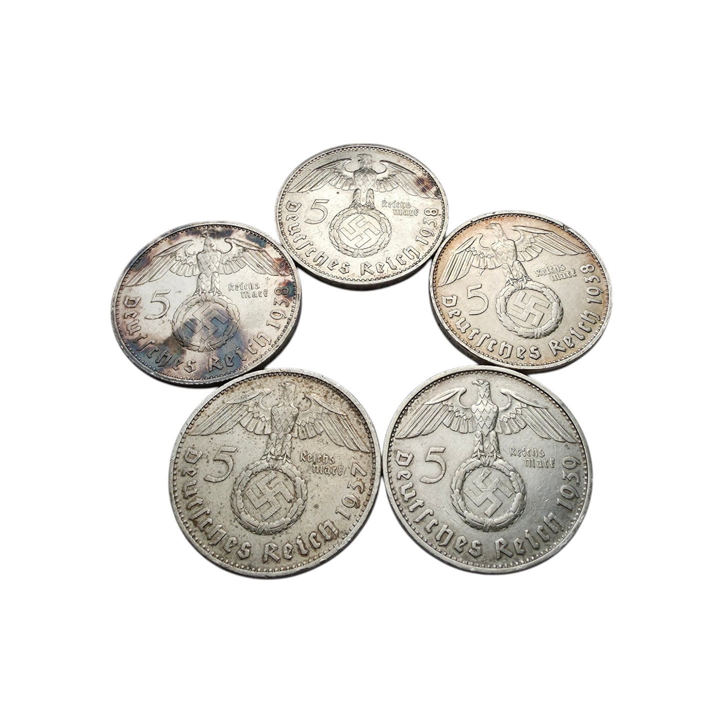 Srebrniki 5 Reichsmark 900/1000; masa=69.50g