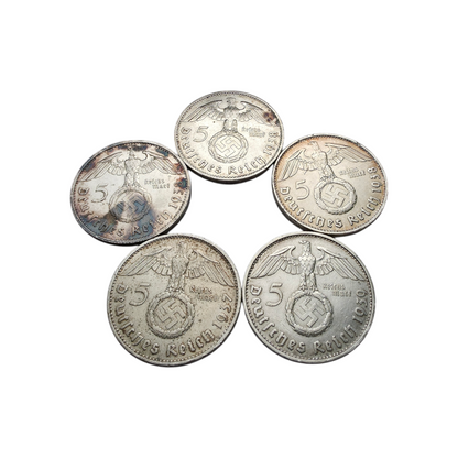 Srebrniki 5 Reichsmark 900/1000; masa=69.50g
