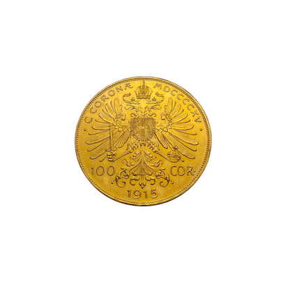 Zlatnik 100 Avstrijskih-Madžarskih kron 21K 900/1000; masa=33.85g