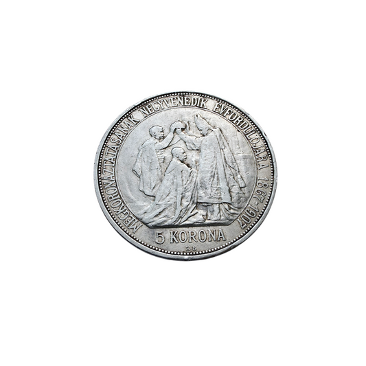Srebrnik 5 Korona FJ I. 900/1000; masa=23.89g