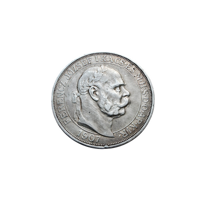 Srebrnik 5 Korona FJ I. 900/1000; masa=23.89g