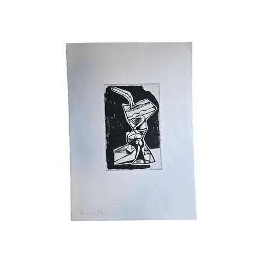 Branko Suhy; grafika; "Koktejl IV."; 35 cm x 50 cm