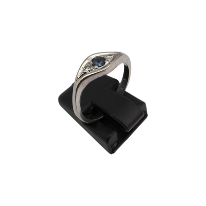 Diamantni prstan "CYLO" 14K 585/1000; masa=2.39g