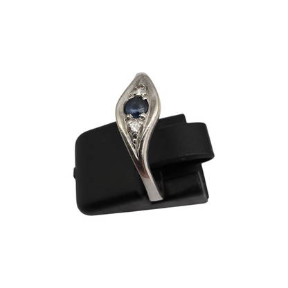 Diamantni prstan "CYLO" 14K 585/1000; masa=2.39g