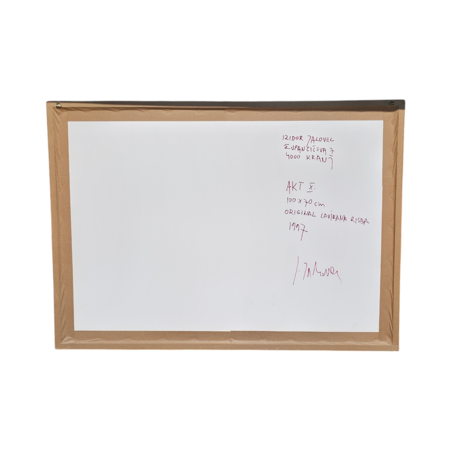 Izidor Jalovec; risba; "Akt X"; 100 cm x 70 cm