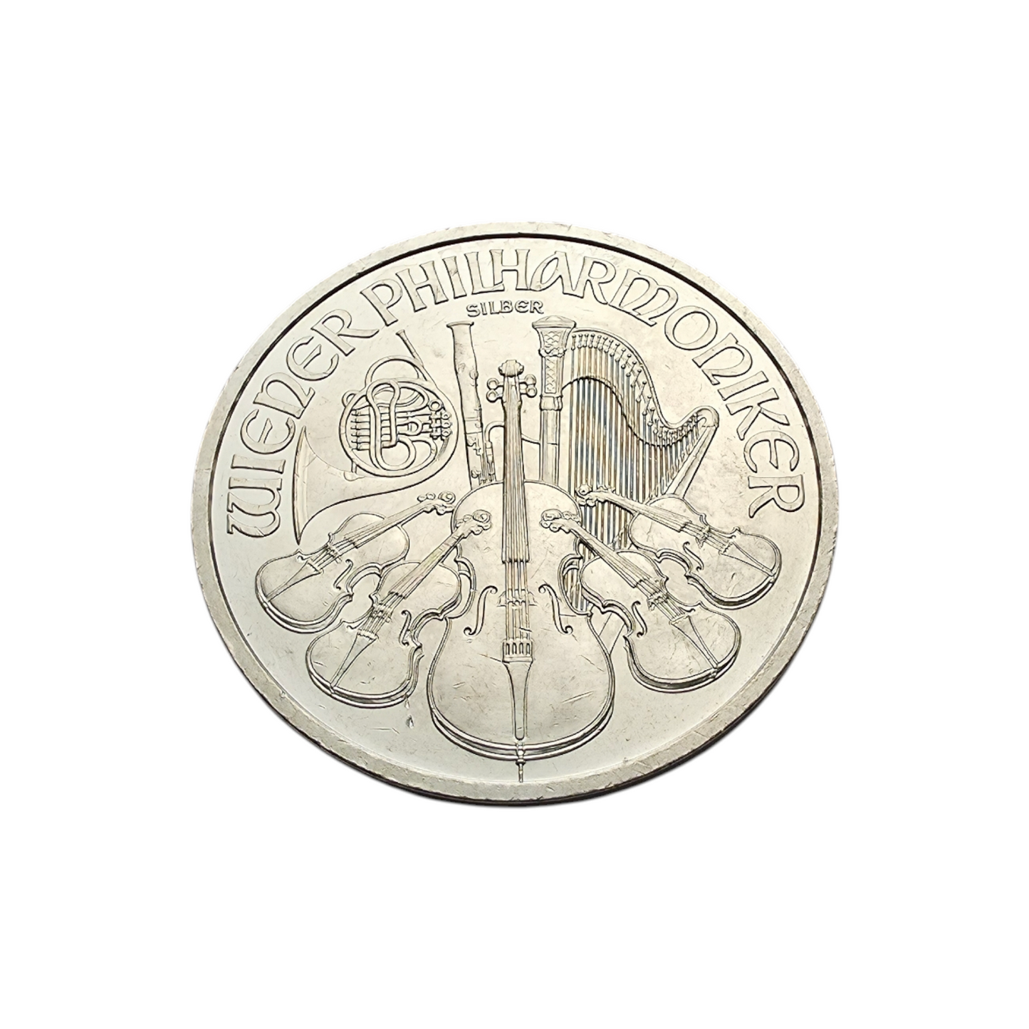 Naložbeni srebrnik Dunajski Filharmonik 999.9/1000; masa=31.10g