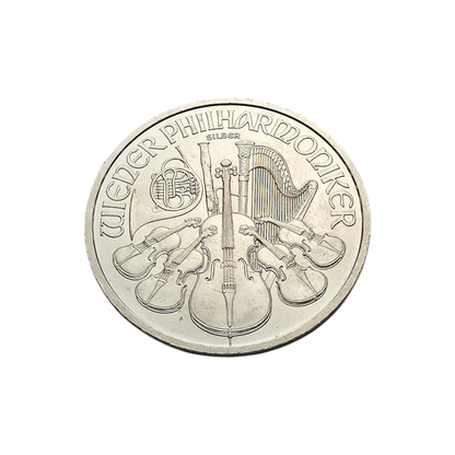 Naložbeni srebrnik Dunajski Filharmonik 999.9/1000; masa=31.10g