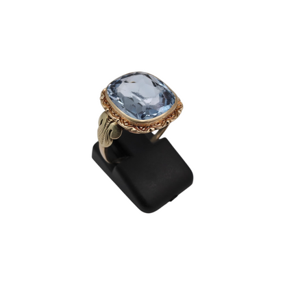 Zlati prstan "SAXE" 14K 585/1000; masa=3.93g