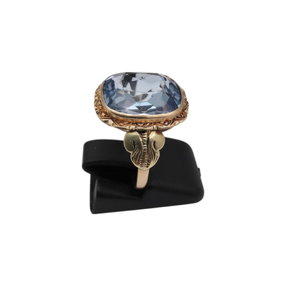 Zlati prstan "SAXE" 14K 585/1000; masa=3.93g