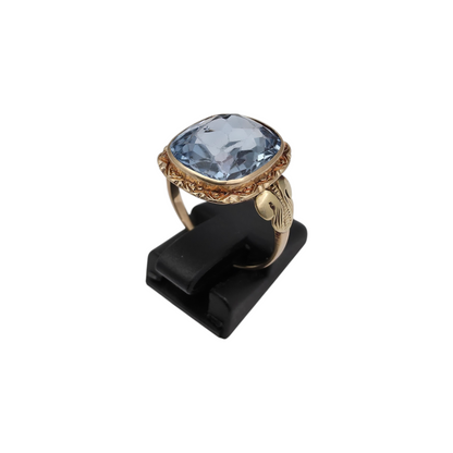 Zlati prstan "SAXE" 14K 585/1000; masa=3.93g