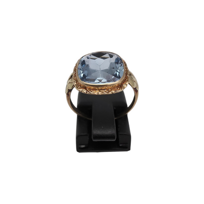 Zlati prstan "SAXE" 14K 585/1000; masa=3.93g