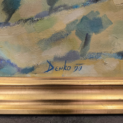 Jože Denko; olje na platno; veduta; 83 cm X 70 cm