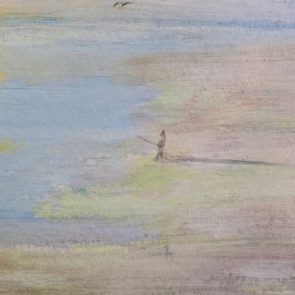 Ki; akvarel; "Ribič"; 64 cm x 52 cm