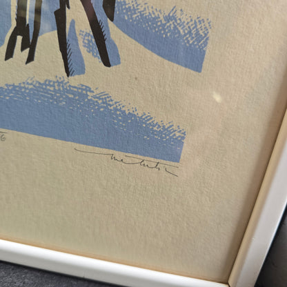 Ive Šubic ; grafika; "Kozolec"; 27 cm x 37 cm