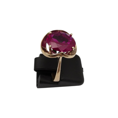 Zlati prstan "TRIMAGO" 14K 585/1000; masa=4.30g