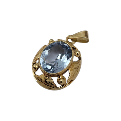 Zlati obesek "CYANIC" 14K 585/1000; masa=2.94g
