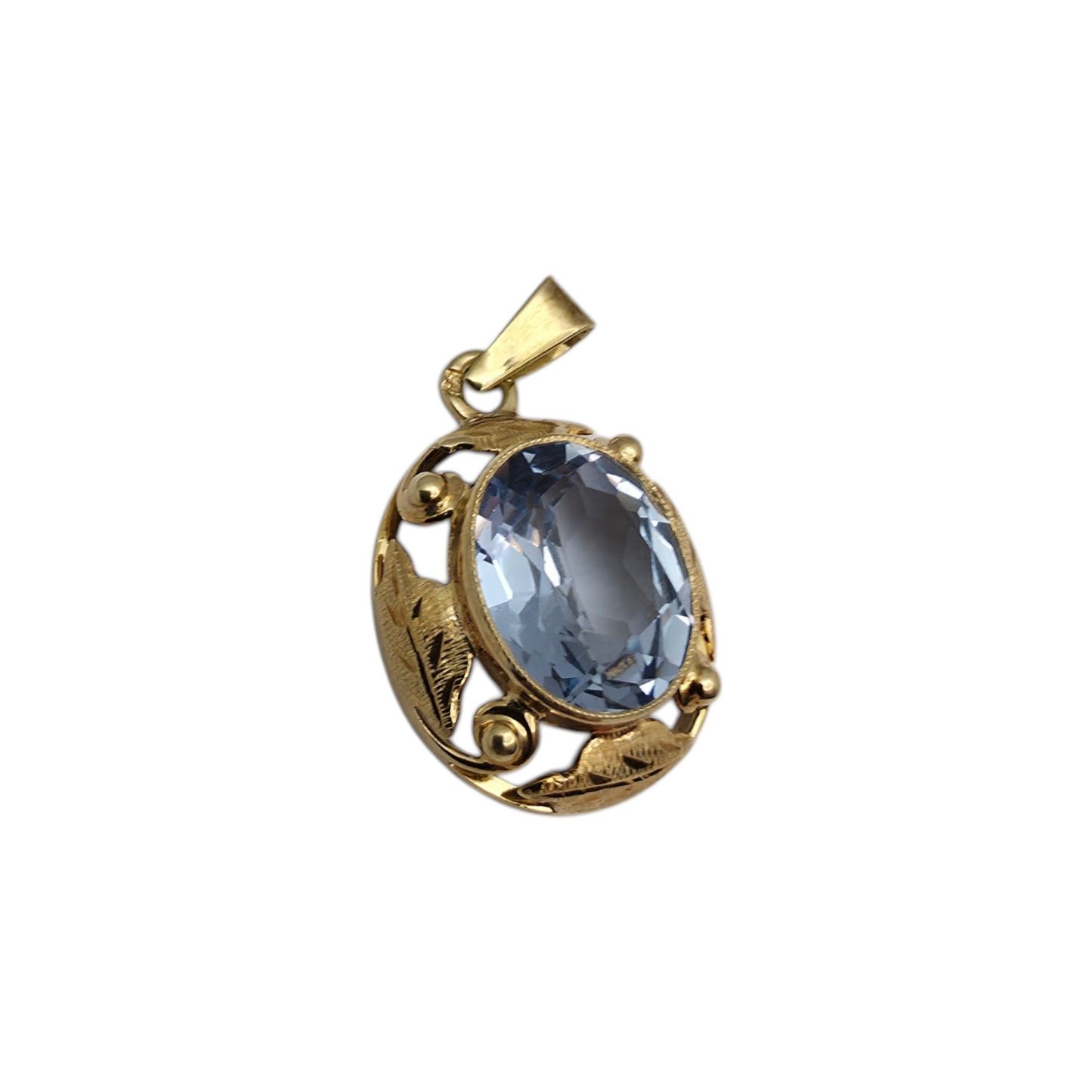 Zlati obesek "CYANIC" 14K 585/1000; masa=2.94g