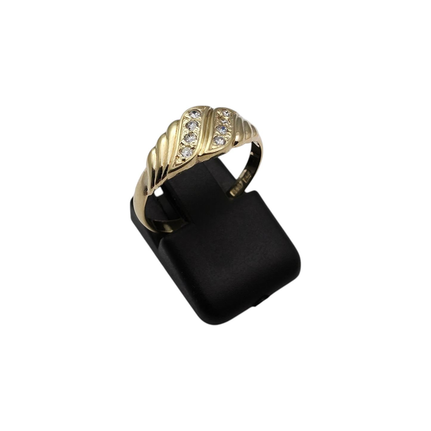 Zlati prstan "ROWY" 14K 585/1000; masa=1.99g