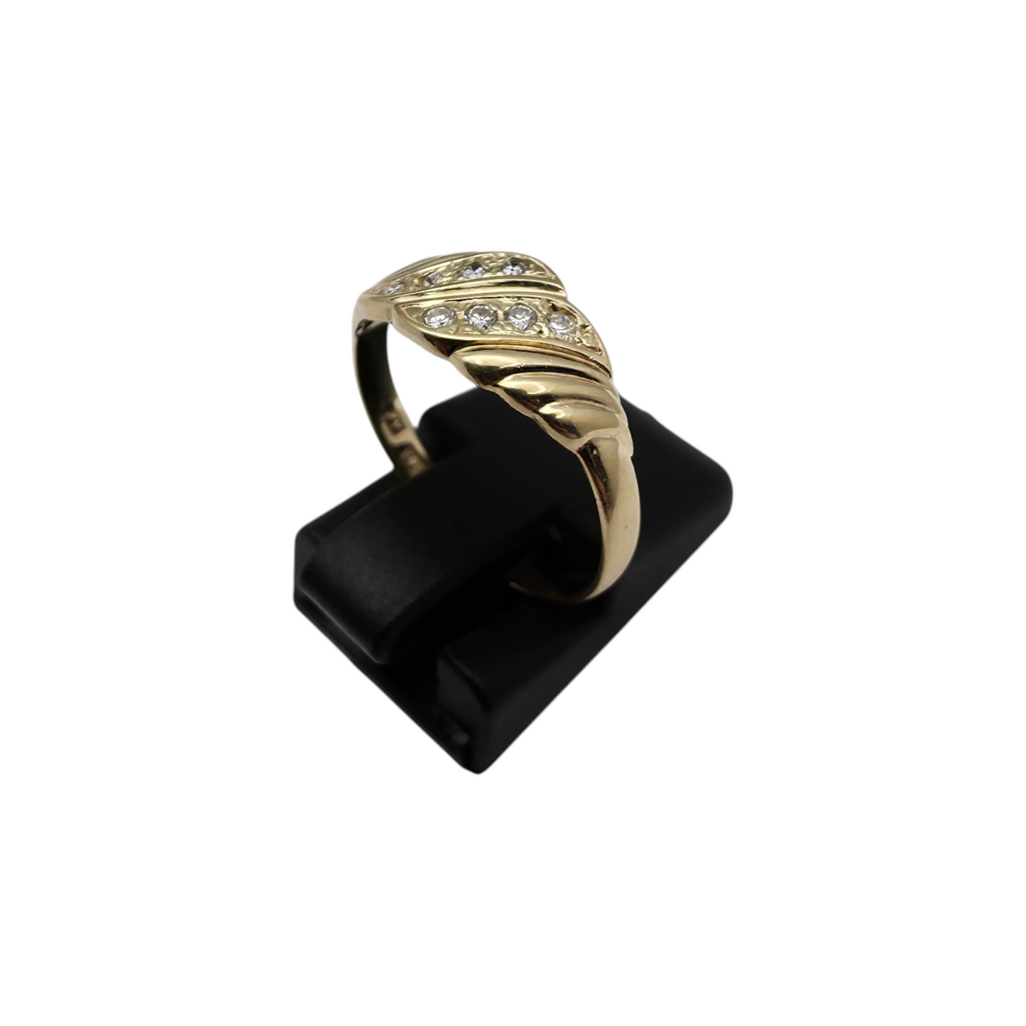 Zlati prstan "ROWY" 14K 585/1000; masa=1.99g