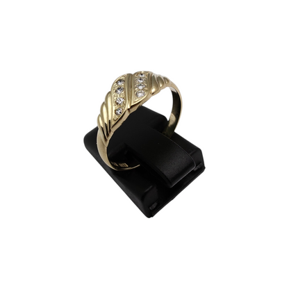 Zlati prstan "ROWY" 14K 585/1000; masa=1.99g