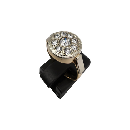 Zlati prstan "ZIRCA" 14K 585/1000; masa=3.70g