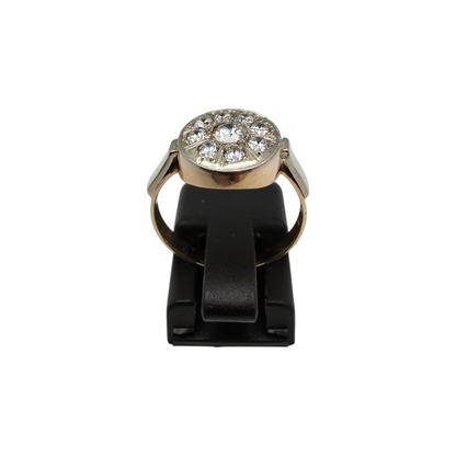 Zlati prstan "ZIRCA" 14K 585/1000; masa=3.70g