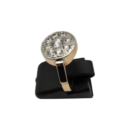 Zlati prstan "ZIRCA" 14K 585/1000; masa=3.70g