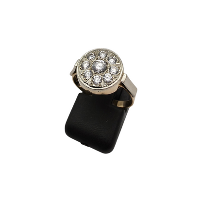 Zlati prstan "ZIRCA" 14K 585/1000; masa=3.70g