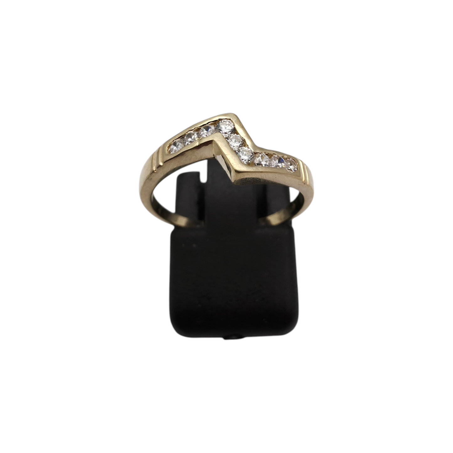 Zlati prstan "BOLT" 14K 585/1000; masa=2.12g