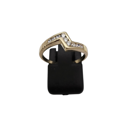 Zlati prstan "BOLT" 14K 585/1000; masa=2.12g