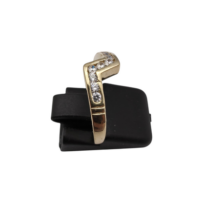 Zlati prstan "BOLT" 14K 585/1000; masa=2.12g