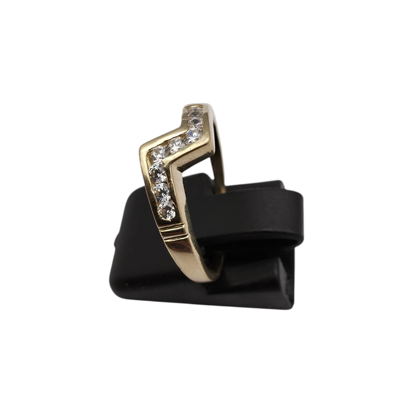 Zlati prstan "BOLT" 14K 585/1000; masa=2.12g