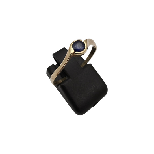 Zlati prstan "JAYDA" 14K 585/1000; masa=1.79g