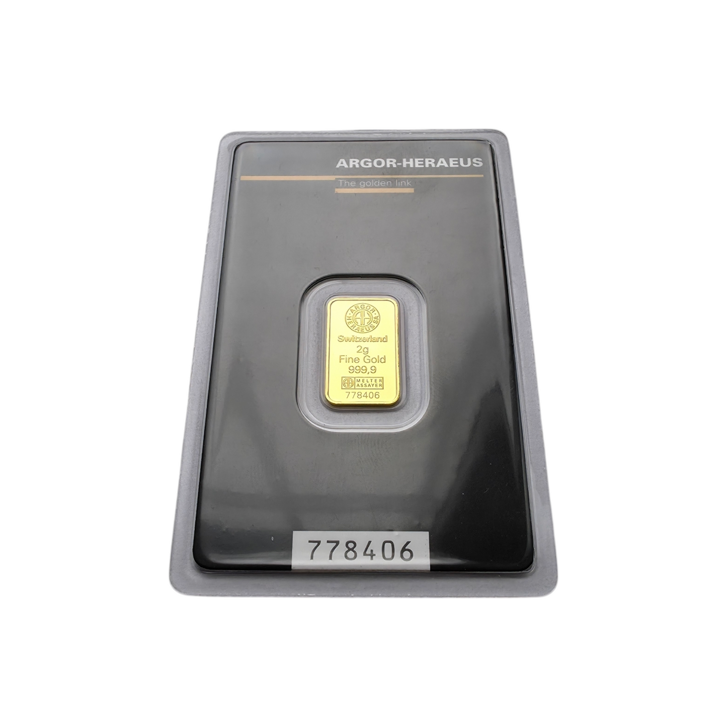 Naložbeno zlato Argor Heraeus 24K 999.9/1000; masa=2.00g