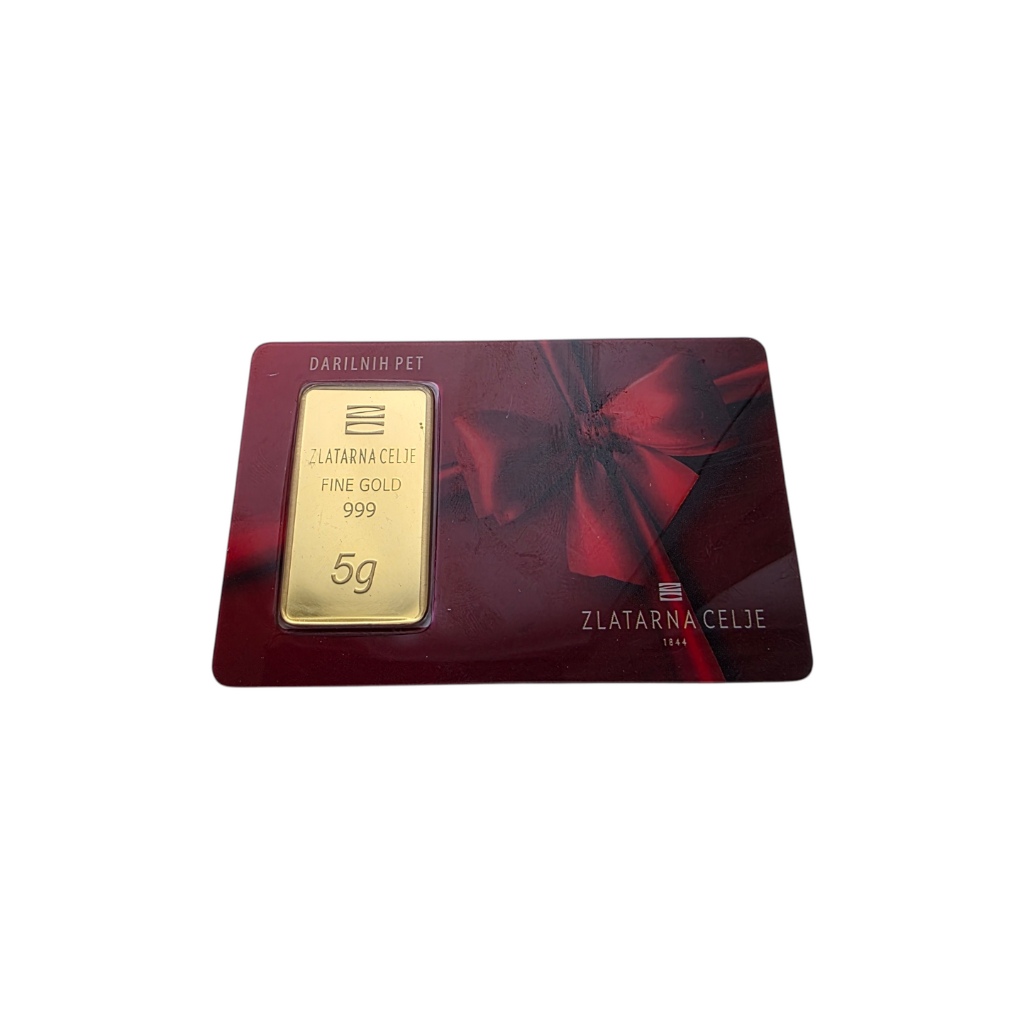 Naložbeno zlato "Darilnih pet" 24K 999.9/1000; masa=5.00g