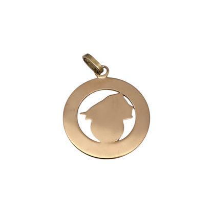 Zlati obesek "FORTUNA" 18K 750/1000; masa=4.35g