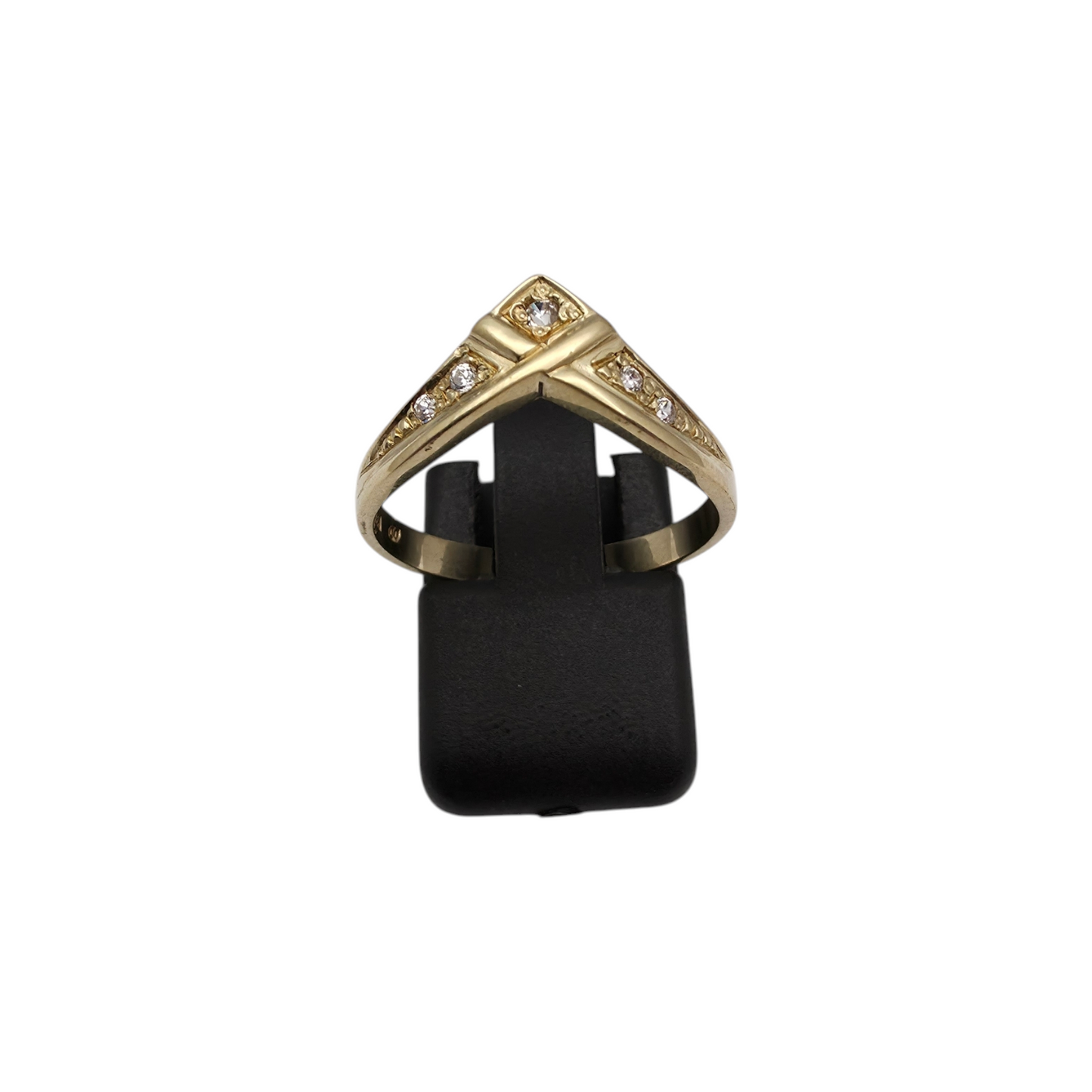 Zlati prstan "CROWN" 14K 585/1000; masa=2.55g