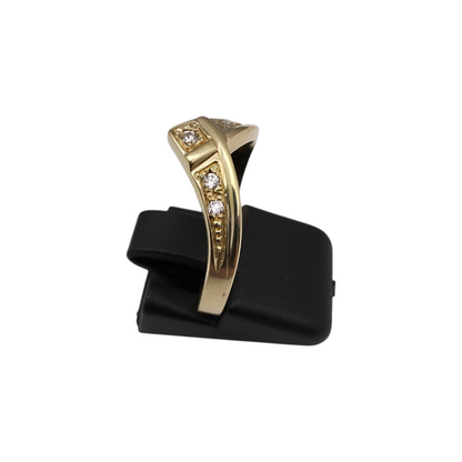 Zlati prstan "CROWN" 14K 585/1000; masa=2.55g