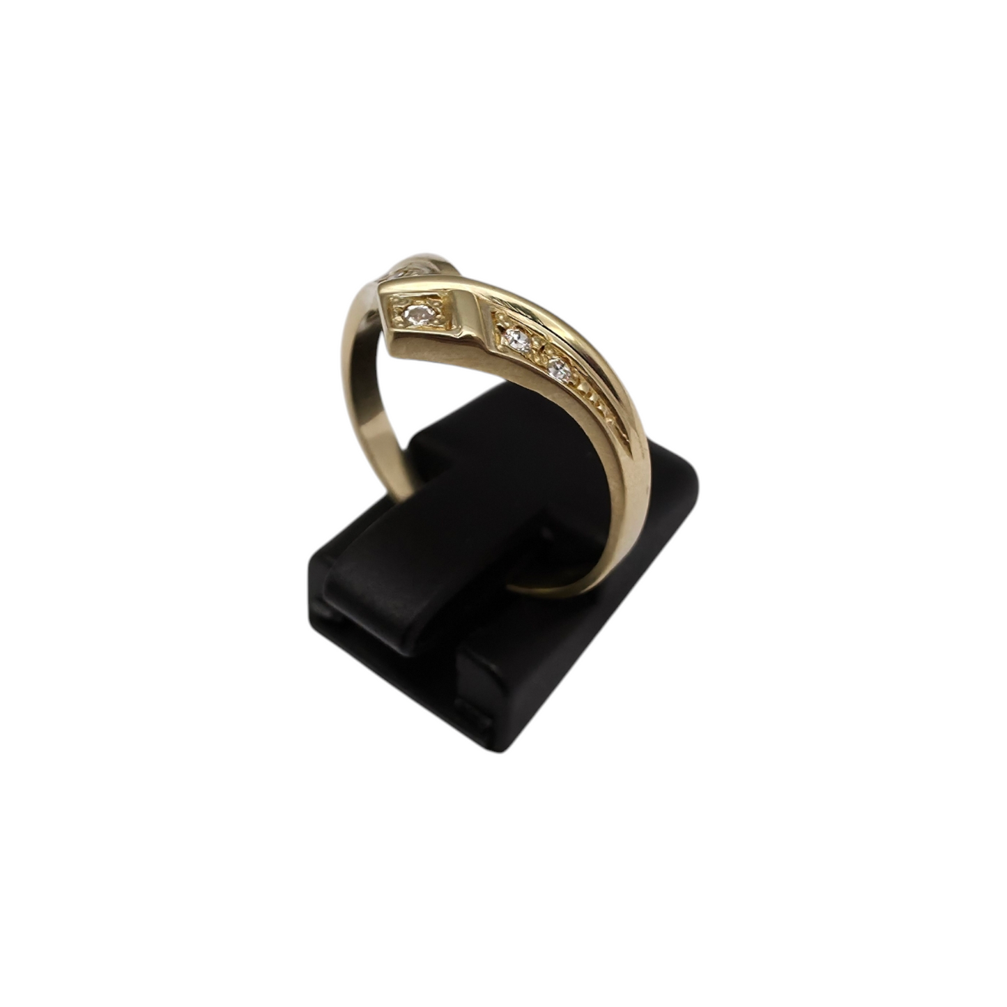 Zlati prstan "CROWN" 14K 585/1000; masa=2.55g