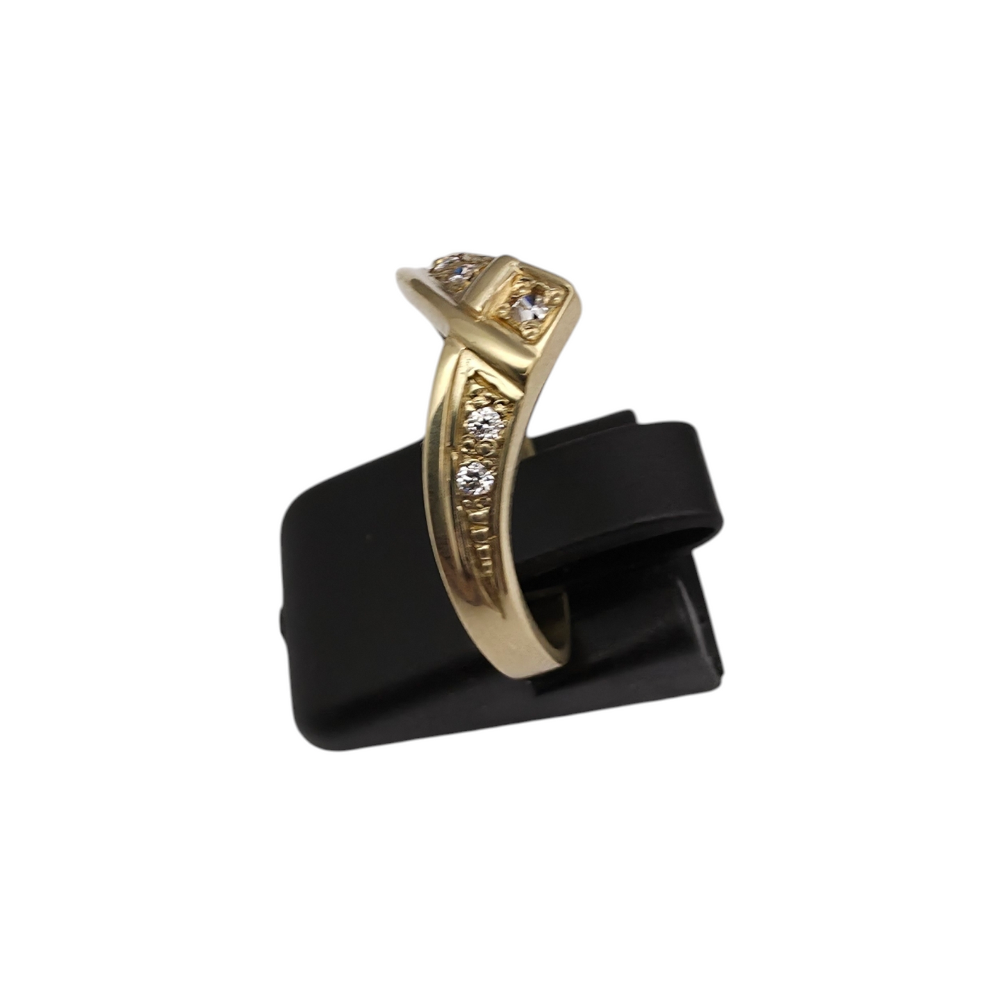 Zlati prstan "CROWN" 14K 585/1000; masa=2.55g
