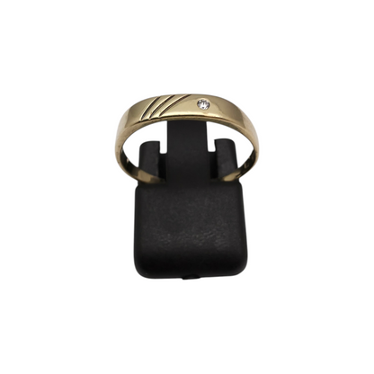 Zlati prstan "CIRQ" 14K 585/1000; masa=1.51g