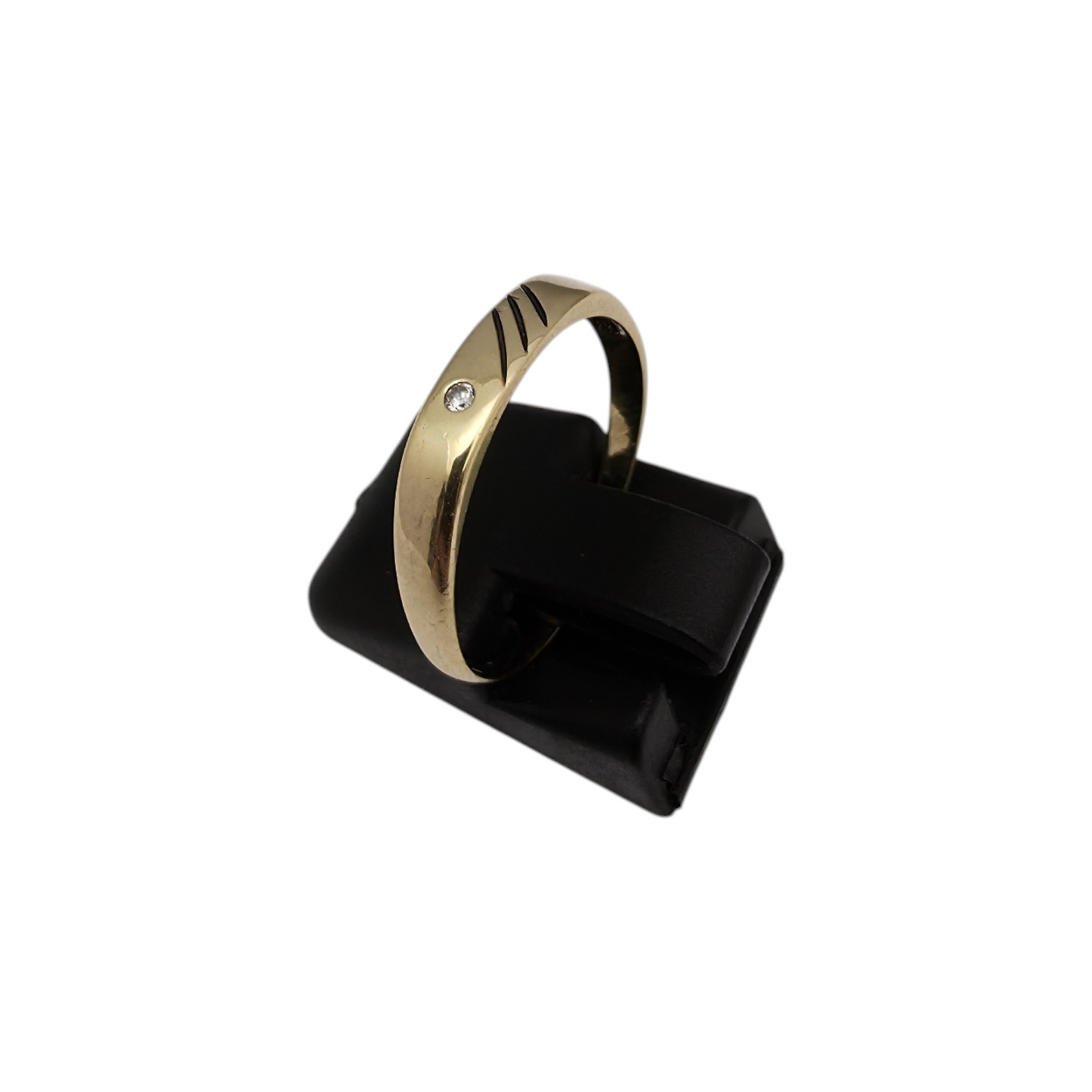 Zlati prstan "CIRQ" 14K 585/1000; masa=1.51g