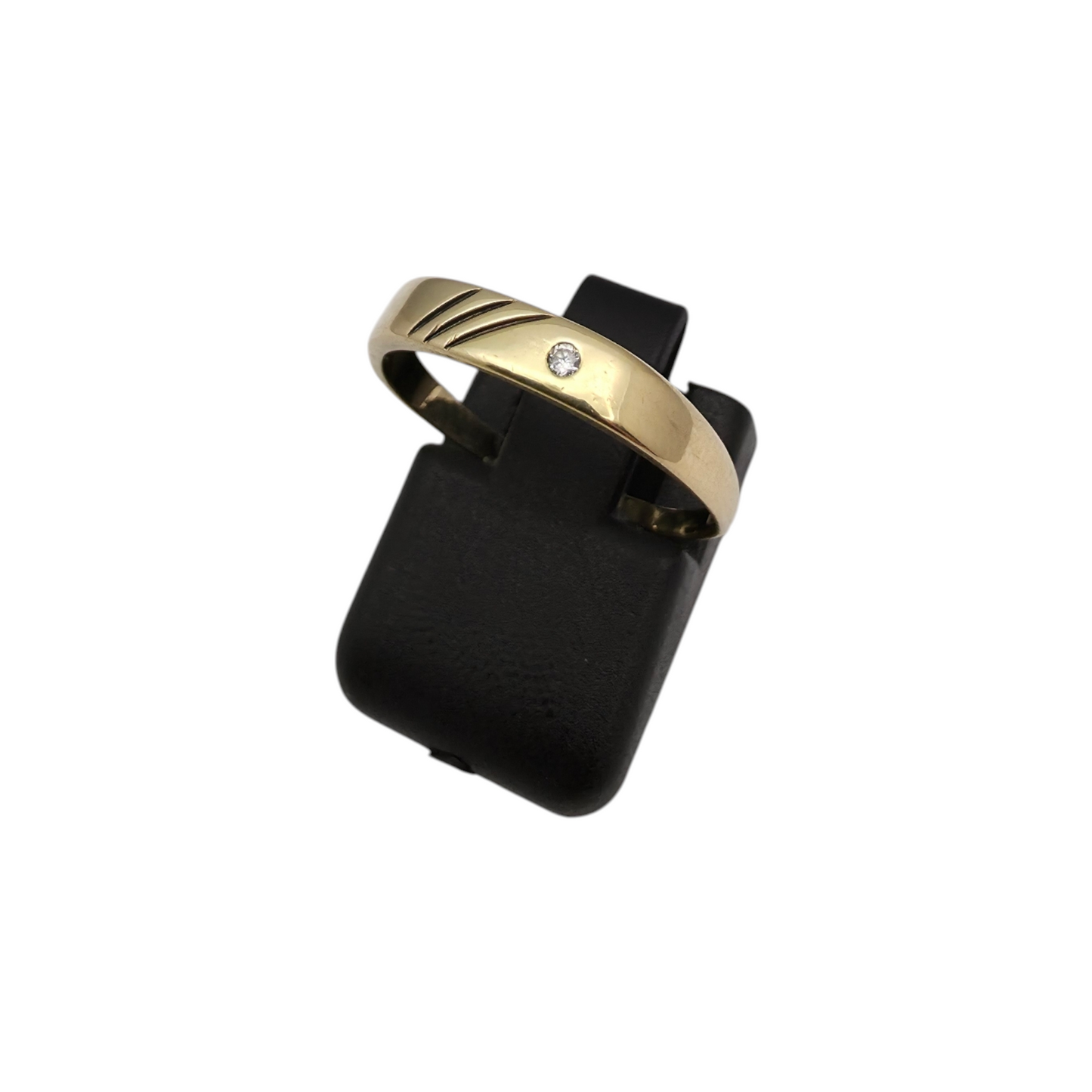 Zlati prstan "CIRQ" 14K 585/1000; masa=1.51g