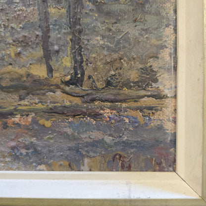 N/A ; olje na platno ; "Drevored"; 81 cm x 41 cm