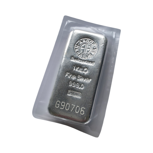 Naložbeno srebro Argor Heraeus Ag 999/1000; masa=1000.00g