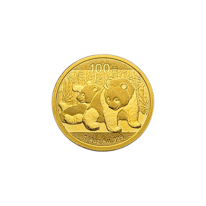 Naložbeni zlatnik "Panda" 24K 999.9/1000; masa=7.77g